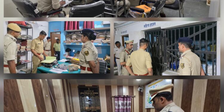 गोपालगंज :- एसपी अवधेश दीक्षित ने किया वार्षिक निरीक्षण।