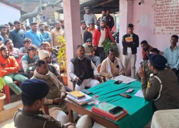 सरस्वती पूजा को लेकर विजयीपुर थाना में शांति समिति की बैठक,