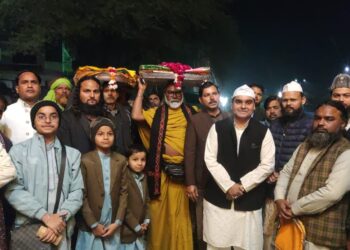 मिस्कीन शाह के उर्स के दूसरे दिन उठा गागर जुलूस ।